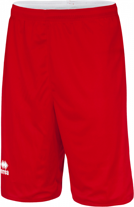 Errea - Chicago Double Basketball Shorts - Rot & weiß